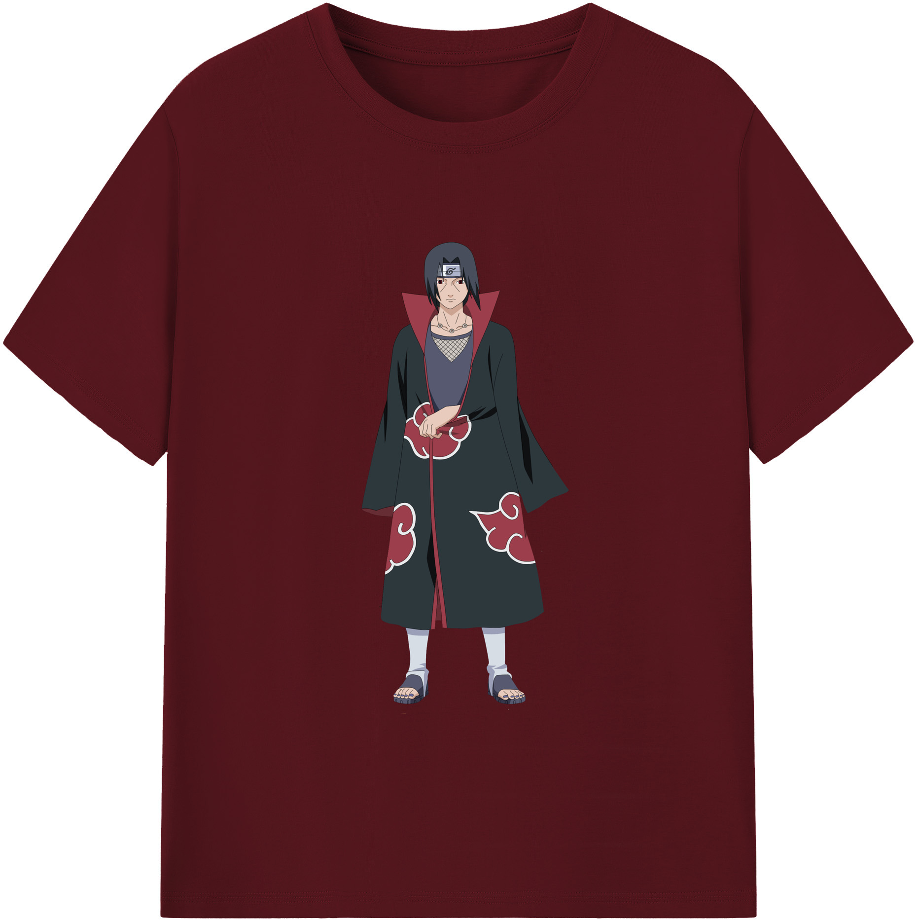 （画像用） NARUTO -ナルト- うちは イタチ Uchiha Itachi 綿100％半袖Tシャツ（フロントプリント）